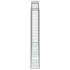 Vidaxl Obokane gabion košare 7 kosa 300x50x200/220 cm pocinkano železo