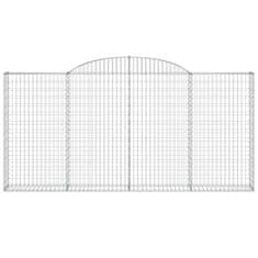 Vidaxl Obokane gabion košare 3 kosi 300x30x140/160 cm pocinkano železo
