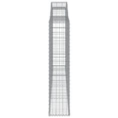 Vidaxl Obokane gabion košare 8 kosi 300x30x140/160 cm pocinkano železo