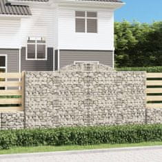 Vidaxl Obokane gabion košare 15 kosi 300x30x160/180cm pocinkano železo