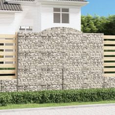 Vidaxl Obokane gabion košare 8 kosa 300x30x220/240 cm pocinkano železo