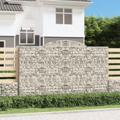 Vidaxl Obokane gabion košare 8 kosov 300x30x180/200cm pocinkano železo