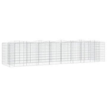 Vidaxl Obokana gabionska visoka greda 400x100x100 cm pocinkano železo