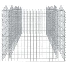 Vidaxl Obokana gabionska visoka greda 400x100x100 cm pocinkano železo