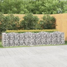 Vidaxl Obokana gabionska visoka greda 400x100x100 cm pocinkano železo