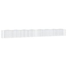 Vidaxl Obokana gabionska visoka greda 800x50x100 cm pocinkano železo