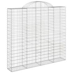 Vidaxl Obokana gabonska košara 200x50x180/200 cm pocinkano železo