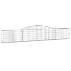 Vidaxl Obokana gabonska košara 400x30x60/80 cm pocinkano železo