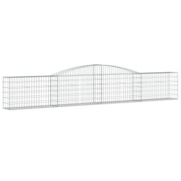 Vidaxl Obokana gabonska košara 400x30x60/80 cm pocinkano železo