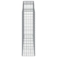 Vidaxl Obokana gabonska košara 200x50x140/160 cm pocinkano železo