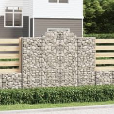 shumee Obokane gabion košare 10kosi 200x50x160/180 cm pocinkano železo
