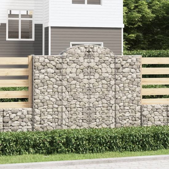 shumee Obokane gabion košare 10kosi 200x50x160/180 cm pocinkano železo