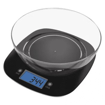 elektronska kuhinjska tehtnica s posodo