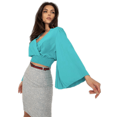 ITALY MODA Modra ženska bluza z izrezom VALA DHJ-BZ-16503.30X_397632 Univerzalni