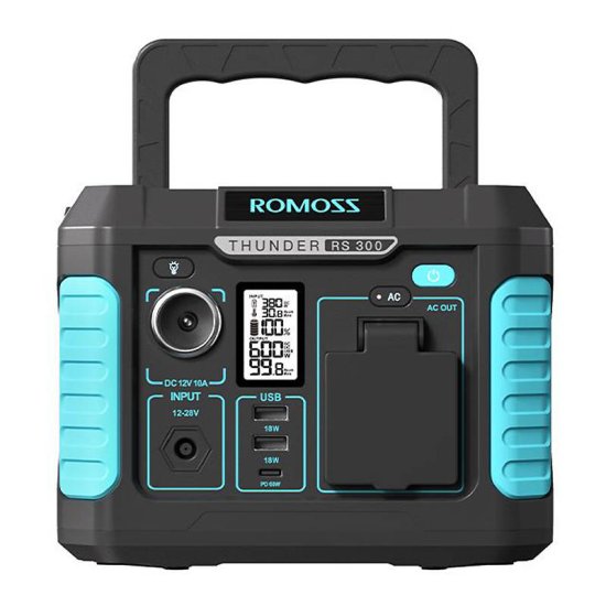 Romoss prenosna elektrarna rs300 thunder series, 300w, 231wh