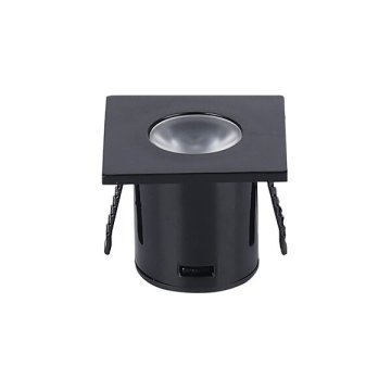 Optonica LED vgradna svetilka 1W 3000K 60lm IP20 kvadratna črna