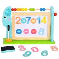 Tooky Toy Izobraževalna namizna tabla + 18 magnetnih elementov