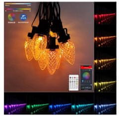 BOT Smart LED božična in zabavna veriga Strawberry SL2 10 metrov Tuya RGB WiFi in BT