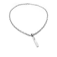 Guess Elegantna ogrlica iz jeklene plošče X JUXN03001JWSTT/U