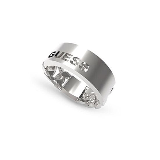 Guess Brezčasni jekleni prstan z logotipom X JUXR03006JWST