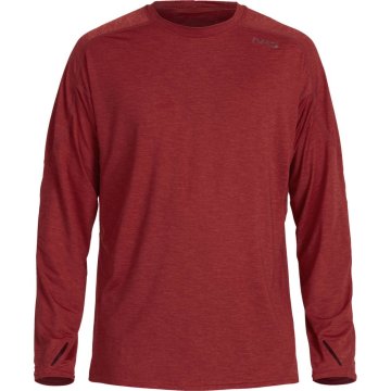 NRS Moška majica H2Core Silkweight, UV50+, dolg rokav, Vino