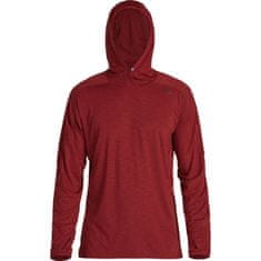 NRS Moška majica s kapuco/hoodie H2Core Silkweight, UV50+, Vino, S