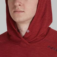 NRS Moška majica s kapuco/hoodie H2Core Silkweight, UV50+, Vino, S