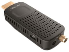 STRONG DVB-T/T2 tuner HDMI stick SRT 82/ Full HD/ H.265/HEVC/ zunanja antena/ EPG/ PVR/ HDMI/ USB/ micro USB/ IR/ črna
