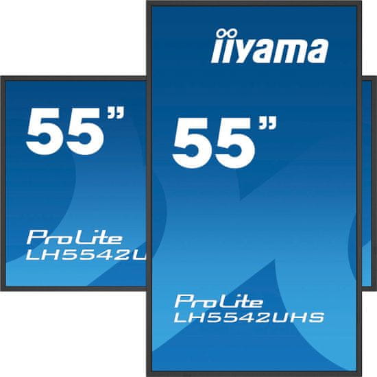 iiyama 55" LH5542UHS-B3: IPS, 4K UHD, 500cd/m2, 18/7, LAN, Android 8.0, črna