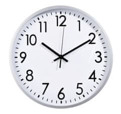 SEGNALE Stenska ura iz plastike 30 cm s srebrnim okvirjem KO-837000110stri
