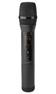 Nedis Komplet brezžičnih mikrofonov / kardioidni/ 1000 Ohm/ -95 dB/ nadzor glasnosti/ črn