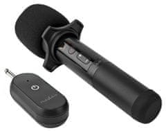 Nedis Komplet brezžičnih mikrofonov / kardioidni/ 1000 Ohm/ -95 dB/ nadzor glasnosti/ črn