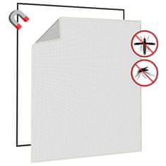 Vidaxl Magnetni komarnik za okna bel 120x140 cm