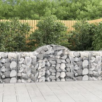 Vidaxl vidaXL Obokasta gabionska košara 200x50x80/100 cm pocinkano železo