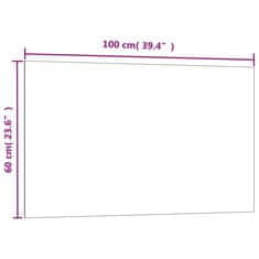 Vidaxl Stenska magnetna tabla črna 100x60 cm kaljeno steklo