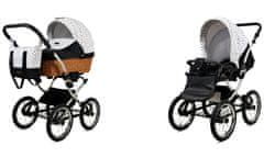 Babylux Classic Exclusive Black Dots | 2v1 Kombinirani Voziček kompleti | Otroški voziček + Carrycot