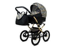 Babylux Margaret Gold Gold Grille | 2v1 Kombinirani Voziček kompleti | Otroški voziček + Carrycot
