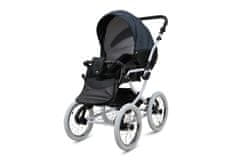 Babylux Margaret Black Grey | 3v1 Kombinirani Voziček kompleti | Otroški voziček + Carrycot + Avtosedežem