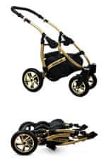 Babylux Gold Lux Light Pink | 3v1 Kombinirani Voziček kompleti | Otroški voziček + Carrycot + Avtosedežem