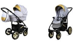 Babylux Gold Lux Silver | 2v1 Kombinirani Voziček kompleti | Otroški voziček + Carrycot