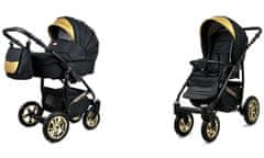 Babylux Gold Lux Onyx | 2v1 Kombinirani Voziček kompleti | Otroški voziček + Carrycot
