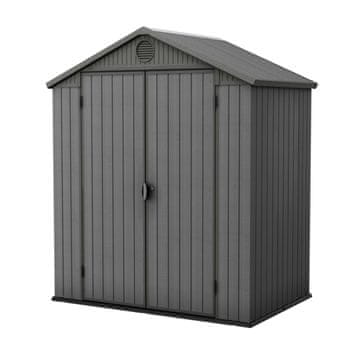 KETER Vrtna hiška Darwin 6 x 4, siva, ZADNJI KOSI