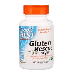 Doctor’s Best Gluten Rescue z Glutalyticom, 60 rastlinskih kapsul