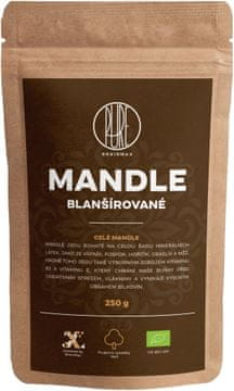 BrainMax Ekološki blanširani mandlji, 250 g