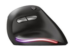 Bayo ergonomska brezžična miška, RGB, črna