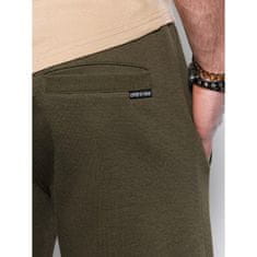 OMBRE Moške kratke hlače z žepi V16 OM-SRBS-0109 temno olivna MDN121460 XL
