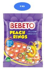 Bebeto  žele bonboni Peach Rings 80g (2 kom)