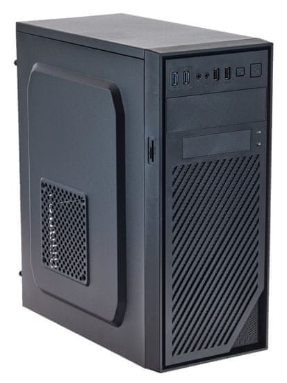 Eurocase MidT ML X404 EVO / brez napajalnika / 2x USB2.0 / 2x USB 3.0 / 2x3,5 mm / črna