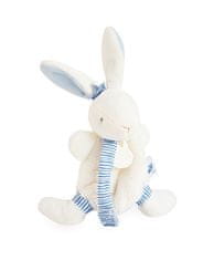 Doudou Darilni set - Igrača z nosilcem za dudo zajček 15 cm modra