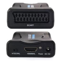 Kitajc SCART na HDMI pretvornik adapter - črn